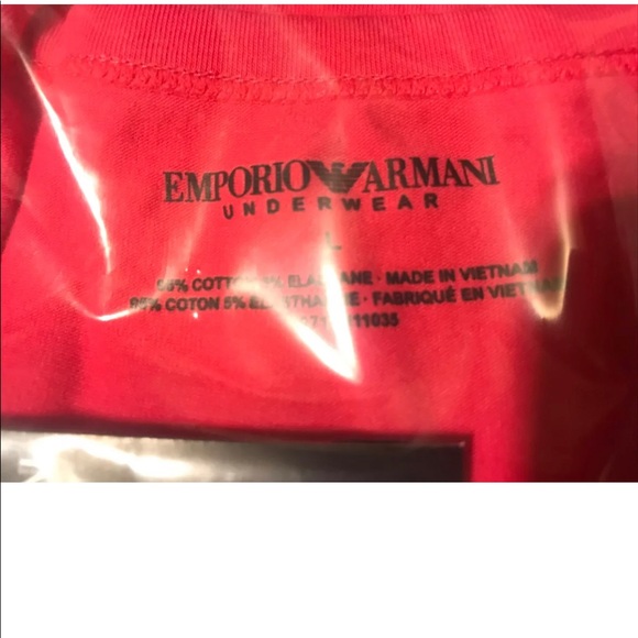 EMPORIO ARMANI EAGLE Red S/S Crew Neck T Shirt L - Picture 9 of 9